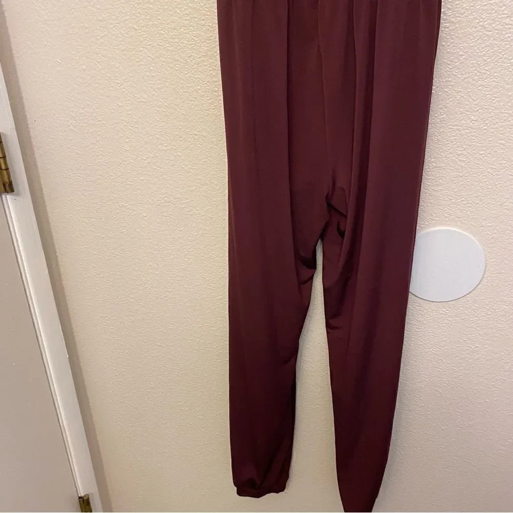 WEISSMAN balera Dance burgundy Costume Split Leg Unitard body suit MJ12201 LA ad